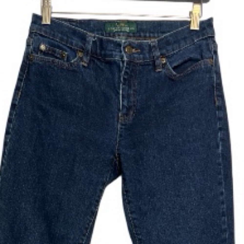 Lauren Ralph Lauren Dark Blue Classic Straight Leg Crop Jeans 6 - Picture 3 of 10